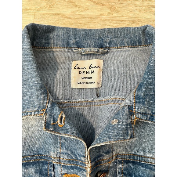 Love tree denim jacket size Medium - Picture 2 of 5